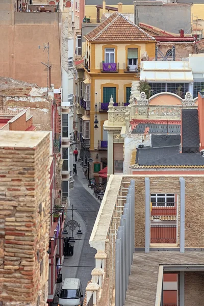 มุมมองทั่วไปของตรอกเก่าใน Cartagena, สเปน — ภาพถ่ายสต็อก