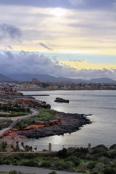 Överblick över den kusten murcia "la manga" i Spanien — Stockfoto