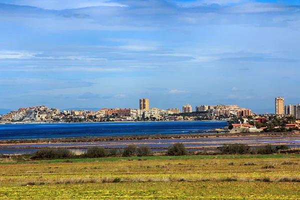 Sahil Murcia İspanya "la manga" genel görünümü — Stok fotoğraf