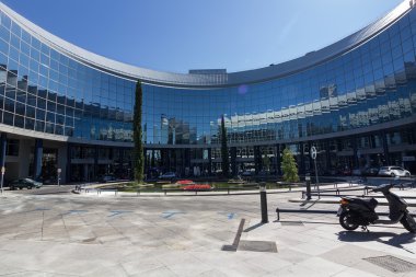 Madrid, İspanya 15 Ekim: modern Cam mimari ile inşa