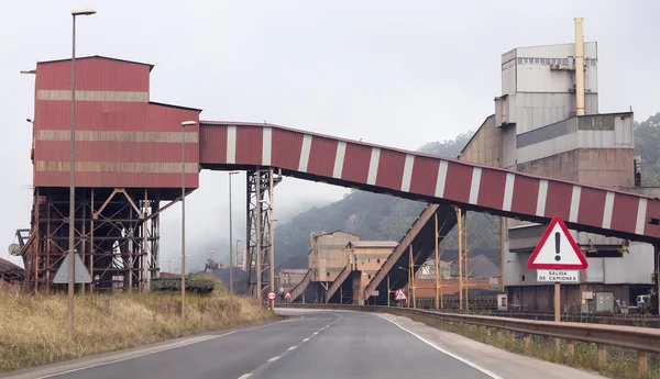 Tape covered for transport of coal from the mine — Stock Photo, Image