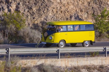 Aviles İspanya, 28 Temmuz 2013: ralli vintage arabalar Sergisi Denizi