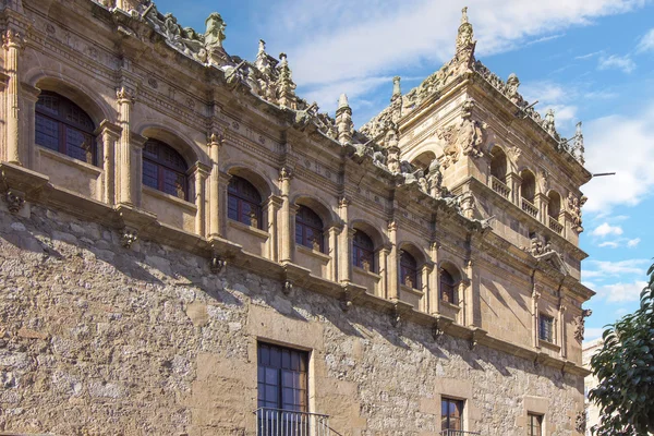 Středověké budovy v centru města salamanca, Španělsko — Stock fotografie