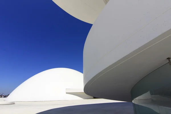 AVILES, SPAIN - July 6: Modern Building public Niemeyer Cultural — Stock Photo, Image