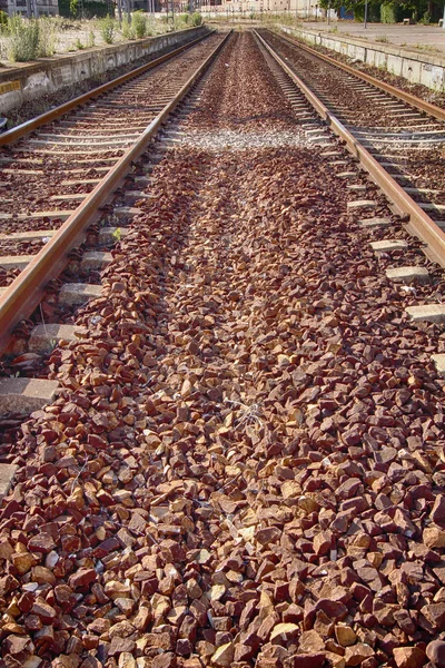 Eisenbahnschienen-Perspektive — Stockfoto