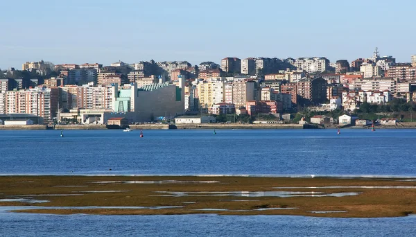 Paisagem da cidade de Santander, Espanha a partir do mar — Fotografia de Stock