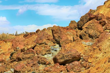 kırmızımsı demir pas, çöl ari tarafından yüksek bir içerik ile toprak