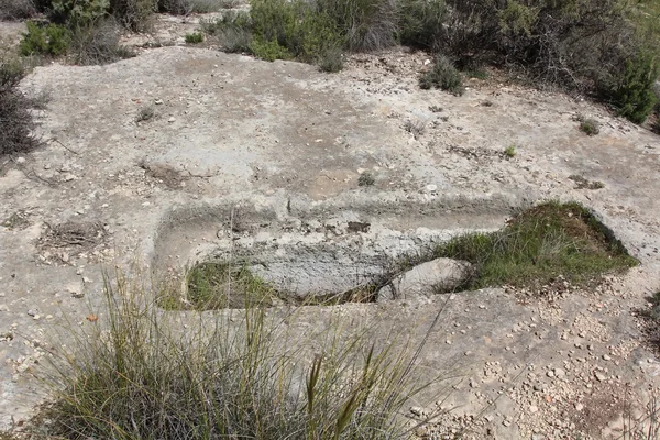 Κελτική αρχαίοι τάφοι, λαξευμένα στο βράχο — Φωτογραφία Αρχείου