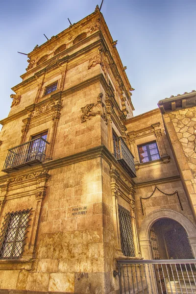 Edifici medievali nella storica città di Salamanca, Spagna — Foto Stock