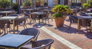 Restaurant Masa ve sandalye siyah