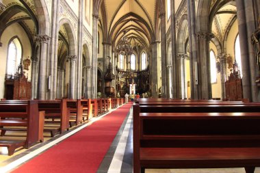 aviles-asturias, İspanya da katedralin iç