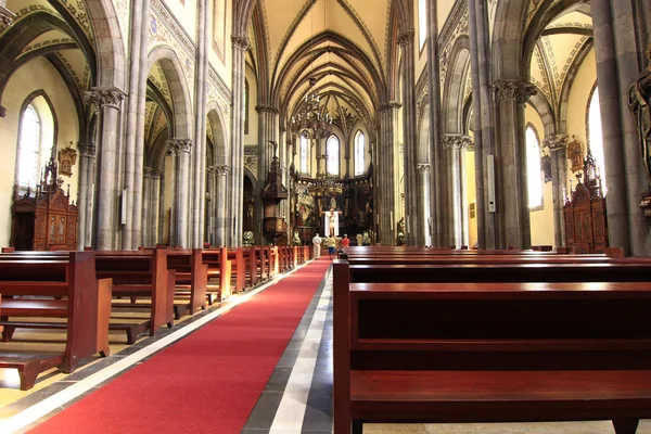 Interieur van de kathedraal van aviles in asturias, Spanje — Stockfoto