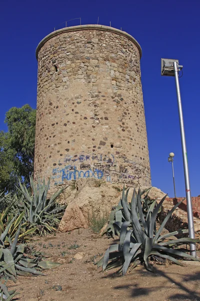 Old stone tower for surveillance in Mazarron, Spain — Stock Photo, Image