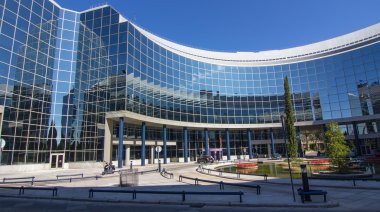 Madrid, İspanya 15 Ekim: modern Cam mimari ile inşa