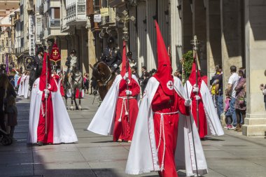 Valladolid, İspanya - 17 Nisan: Paskalya hafta (semana Noel Baba), nazare