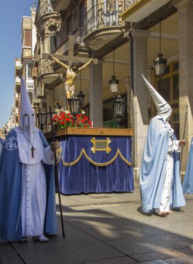 Valladolid, İspanya - 17 Nisan: Paskalya hafta (semana Noel Baba), nazare