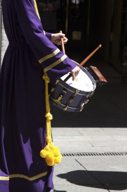 Valladolid, İspanya - 17 Nisan: Paskalya hafta (semana Noel Baba), nazare