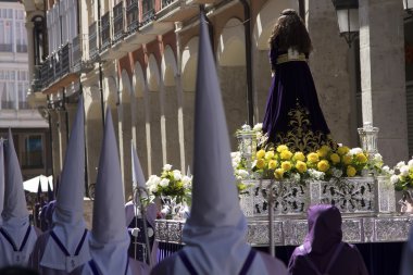 Valladolid, İspanya - 17 Nisan: Paskalya hafta (semana Noel Baba), nazare