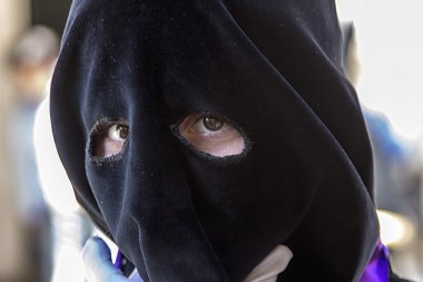 Valladolid, İspanya - 17 Nisan: Paskalya hafta (semana Noel Baba), nazare