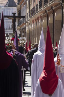 Valladolid, İspanya - 17 Nisan: Paskalya hafta (semana Noel Baba), nazare