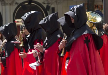 Valladolid, İspanya - 17 Nisan: Paskalya hafta (semana Noel Baba), nazare