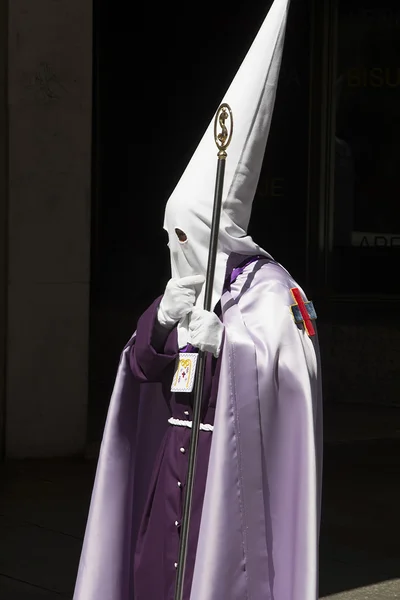 VALLADOLID, ESPAÑA - 17 DE ABRIL: Semana Santa, Nazare — Foto de Stock