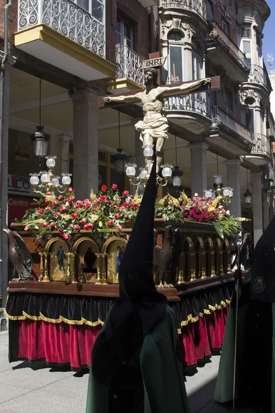 Valladolid, İspanya - 17 Nisan: Paskalya hafta (semana Noel Baba), nazare — Stok fotoğraf