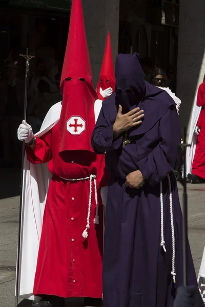 VALLADOLID, ESPANHA - 17 DE ABRIL: Semana Santa de Páscoa, Nazare — Fotografia de Stock