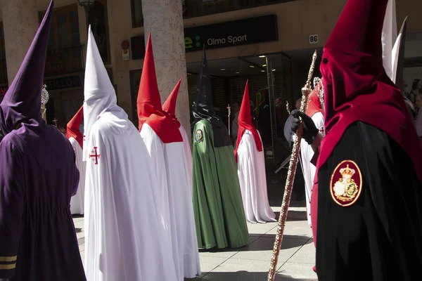 VALLADOLID, ESPANHA - 17 DE ABRIL: Semana Santa de Páscoa, Nazare — Fotografia de Stock