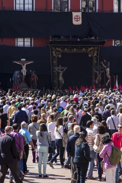 Valladolid, Spanien - 17 april: påskveckan (semana santa), nazare — Stockfoto