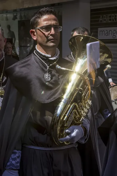 Valladolid, Spanje - 17 april: Pasen week (semana santa), nazare — Stockfoto