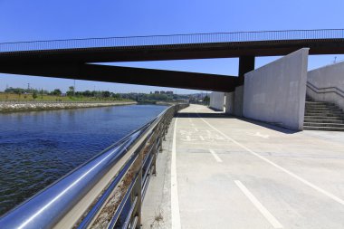 bike path along a river