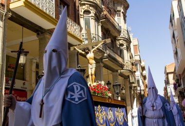 Valladolid, İspanya - 17 Nisan: Paskalya hafta (semana Noel Baba), nazare
