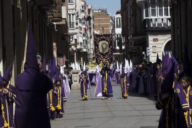 Valladolid, İspanya - 17 Nisan: Paskalya hafta (semana Noel Baba), nazare