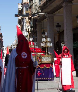 Valladolid, İspanya - 17 Nisan: Paskalya hafta (semana Noel Baba), nazare