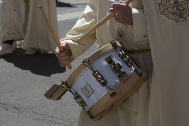 Valladolid, İspanya - 17 Nisan: Paskalya hafta (semana Noel Baba), nazare