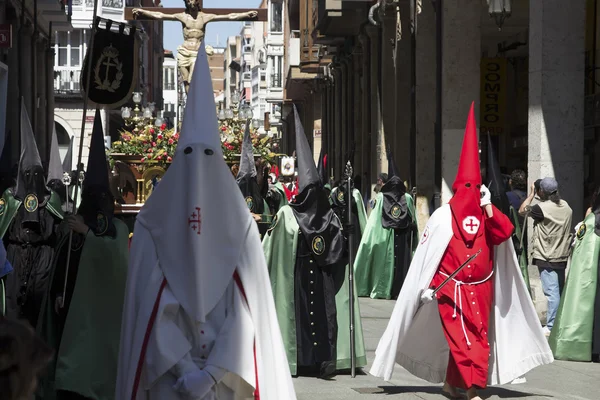 VALLADOLID, SPANIEN - APRIL 17: Påskeuge (Semana Santa), Nazare - Stock-foto