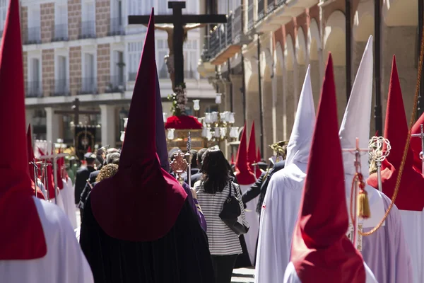 VALLADOLID, SPANIEN - APRIL 17: Påskeuge (Semana Santa), Nazare - Stock-foto