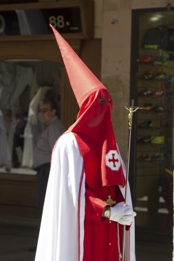 Valladolid, İspanya - 17 Nisan: Paskalya hafta (semana Noel Baba), nazare