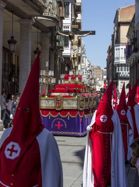 Valladolid, İspanya - 17 Nisan: Paskalya hafta (semana Noel Baba), nazare