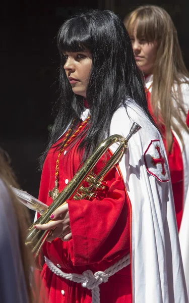 Valladolid, Hiszpania - 17 kwietnia: Wielkanoc tydzień (semana santa), nazare — Zdjęcie stockowe