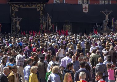 Valladolid, İspanya - 17 Nisan: Paskalya hafta (semana Noel Baba), nazare