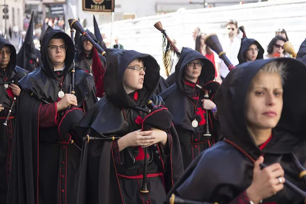 巴拉多利德、 西班牙-4 月 17 日： 复活节周 (semana santa)，nazare — 图库照片