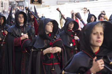 Valladolid, İspanya - 17 Nisan: Paskalya hafta (semana Noel Baba), nazare