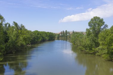 Valladolid, İspanya geçen Pisuerga Nehri