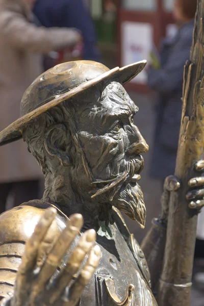 Sculpture of don Quixote of la mancha in bronze — Stock Photo, Image