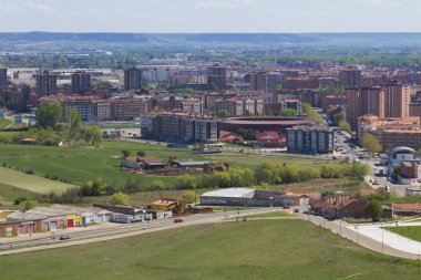 Genel panoramik şehir palencia, İspanya