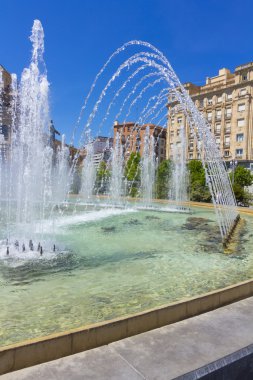 Modern çeşme Meydanı zorrilla Valladolid, İspanya