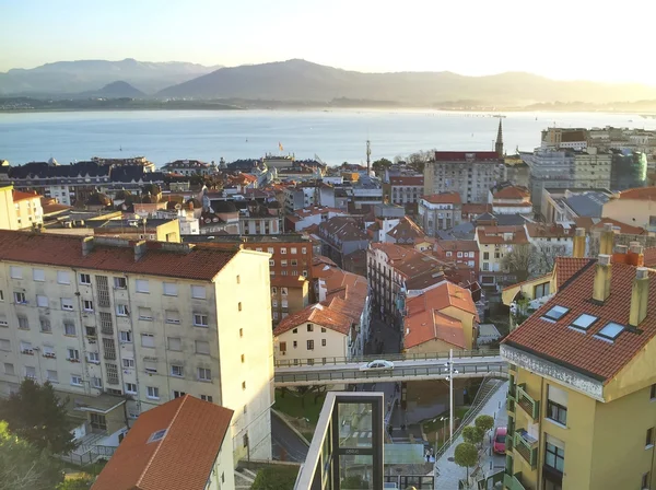 Celkový pohled na staré město santander, Španělsko — Stock fotografie