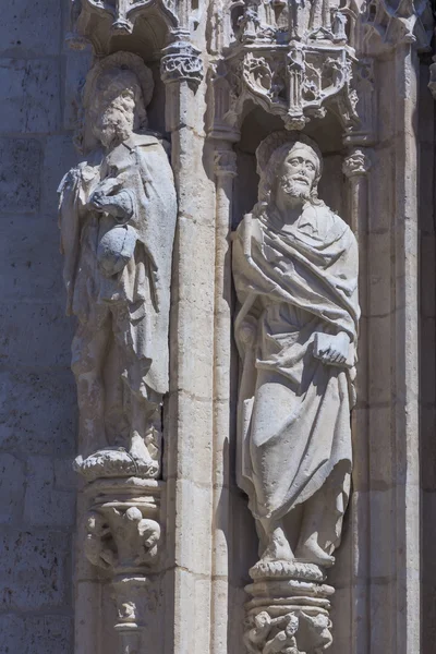 Details and figures of the gothic church of the convent of San P — Stock Photo, Image